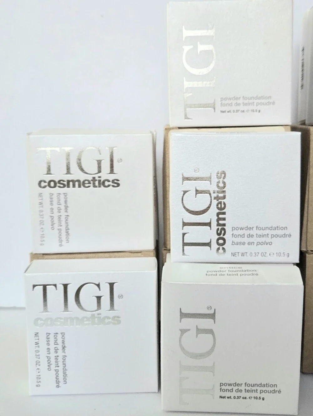 45 NEW TIGI COSMETICS, WHIPPED, SATIN, LIQUID, POWDER AND CREME FOUNDATIONS